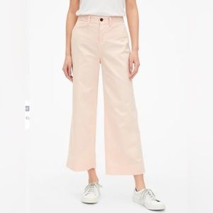 Gap High rise Wide leg Crop light pink jeans